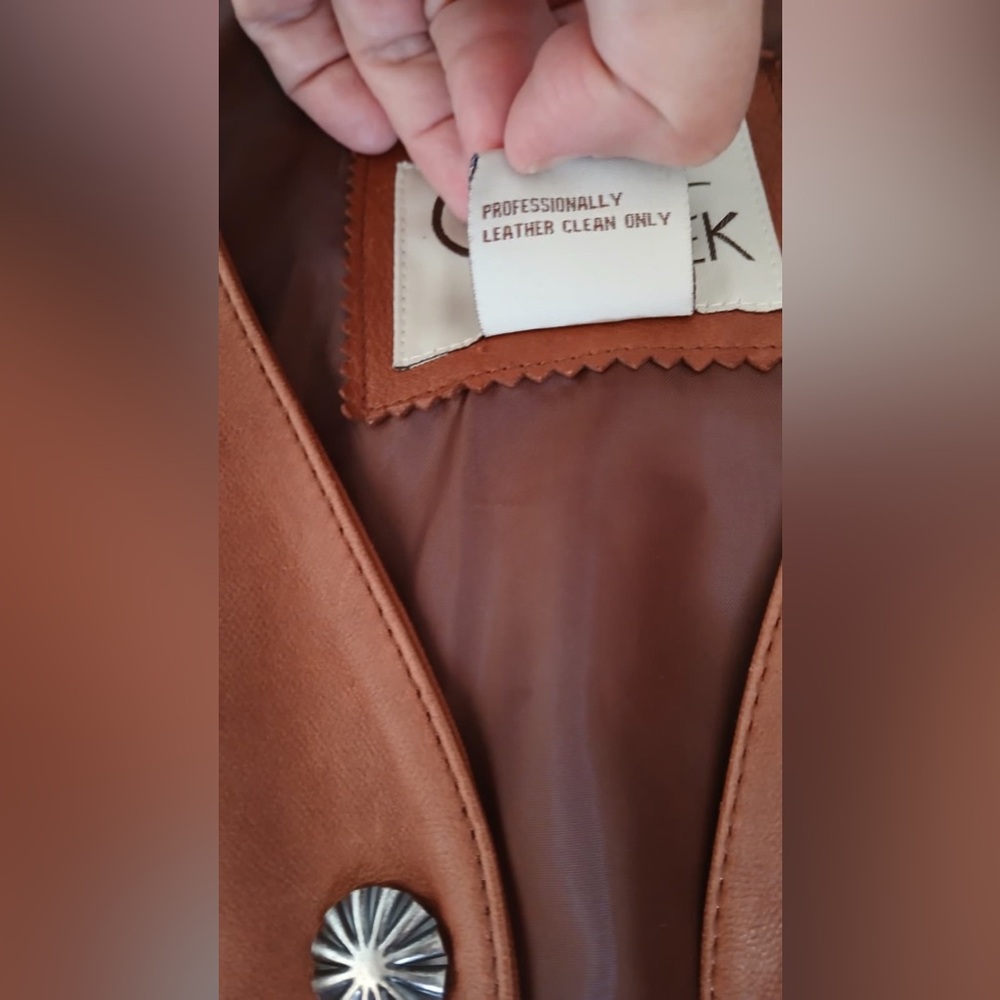 Cripple Creek Brown Genuine Leather Fringe Jacket Women’s Size S - Picture 6 of 7